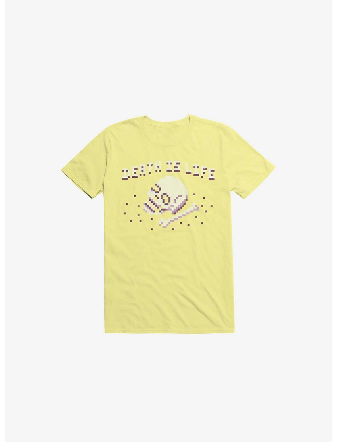 Death Is Life Skull Corn Silk Yellow T-Shirt, CORN SILK, hi-res