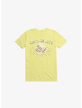 Death Is Life Skull Corn Silk Yellow T-Shirt, , hi-res