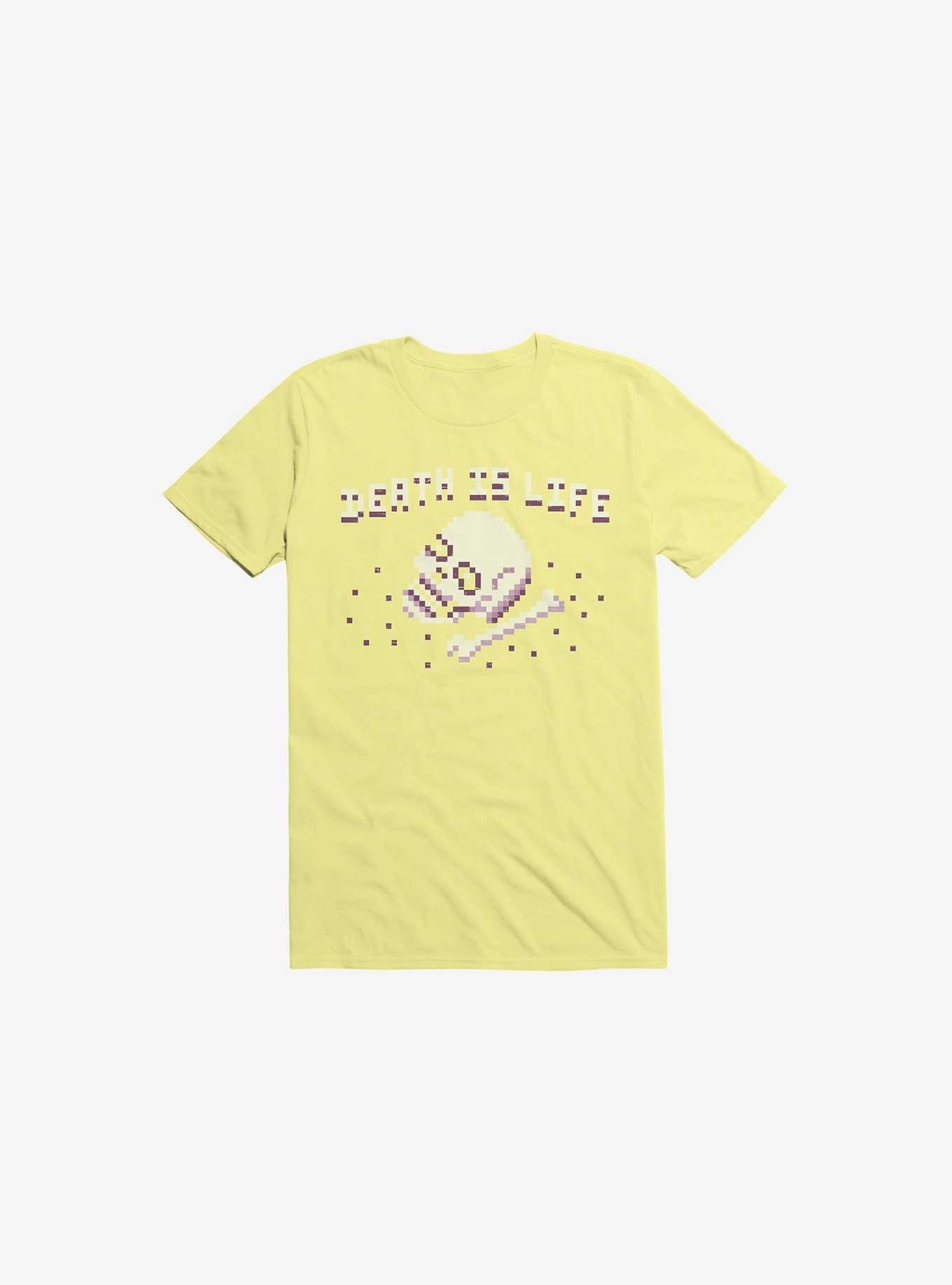 Death Is Life Skull Corn Silk Yellow T-Shirt, CORN SILK, hi-res
