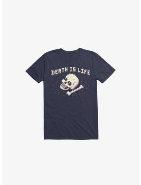 Death Is Life Skull Navy Blue T-Shirt, , hi-res