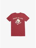 Death Is Life Skull Red T-Shirt, RED, hi-res