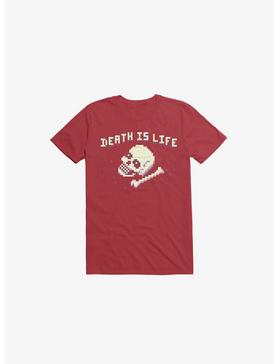 Death Is Life Skull Red T-Shirt, , hi-res