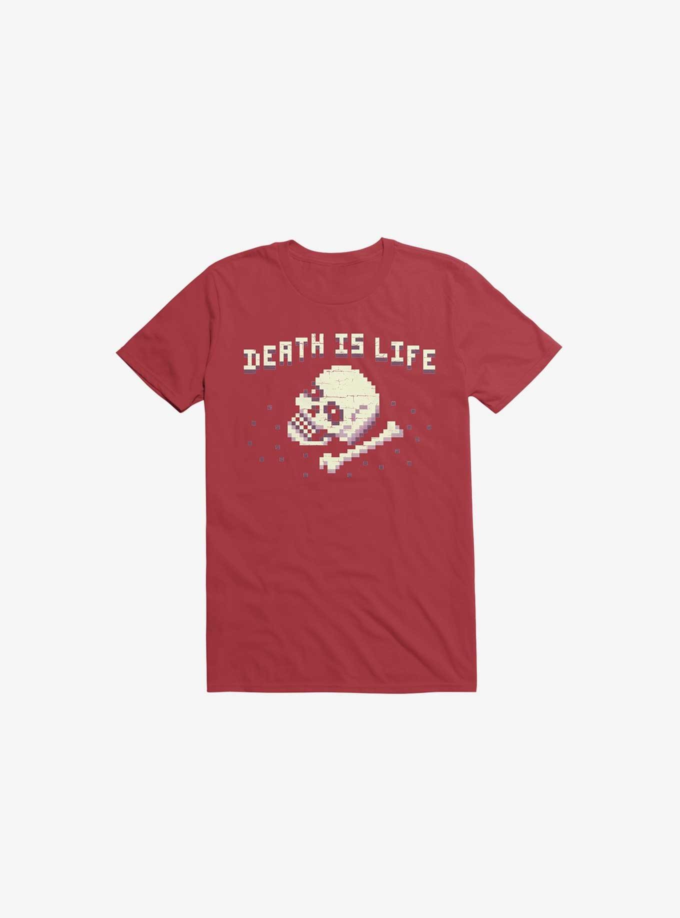 Death Is Life Skull Red T-Shirt, , hi-res