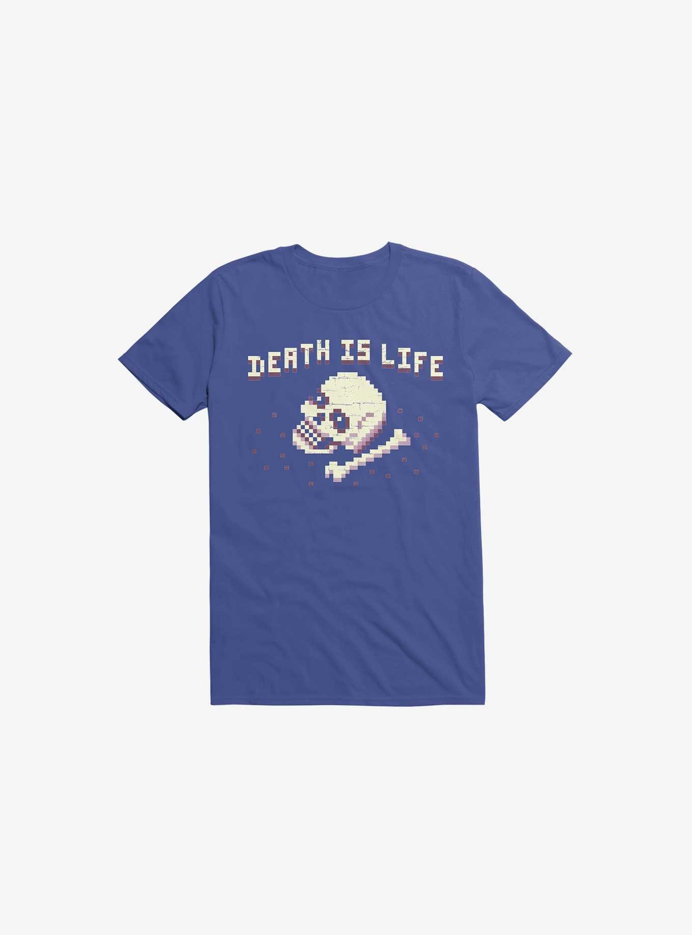 Death Is Life Skull Royal Blue T-Shirt, ROYAL, hi-res