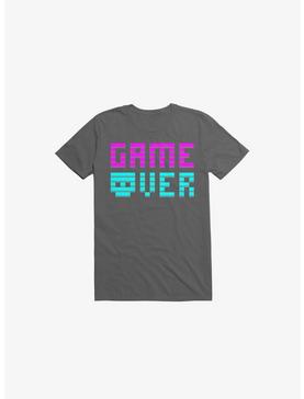 Game Over Skull Asphalt Grey T-Shirt, , hi-res
