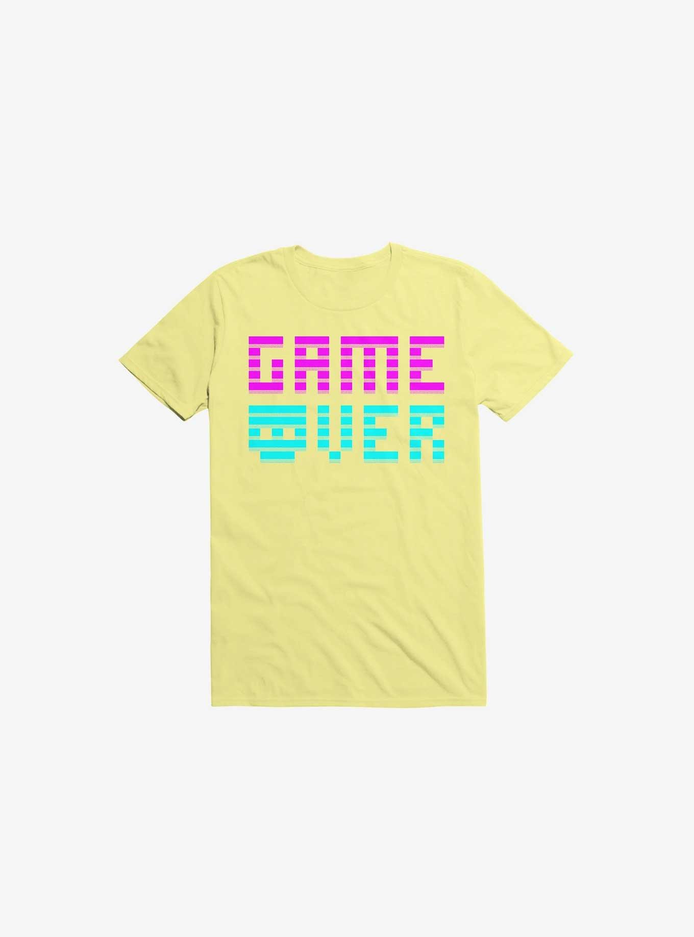Game Over Skull Corn Silk Yellow T-Shirt, CORN SILK, hi-res