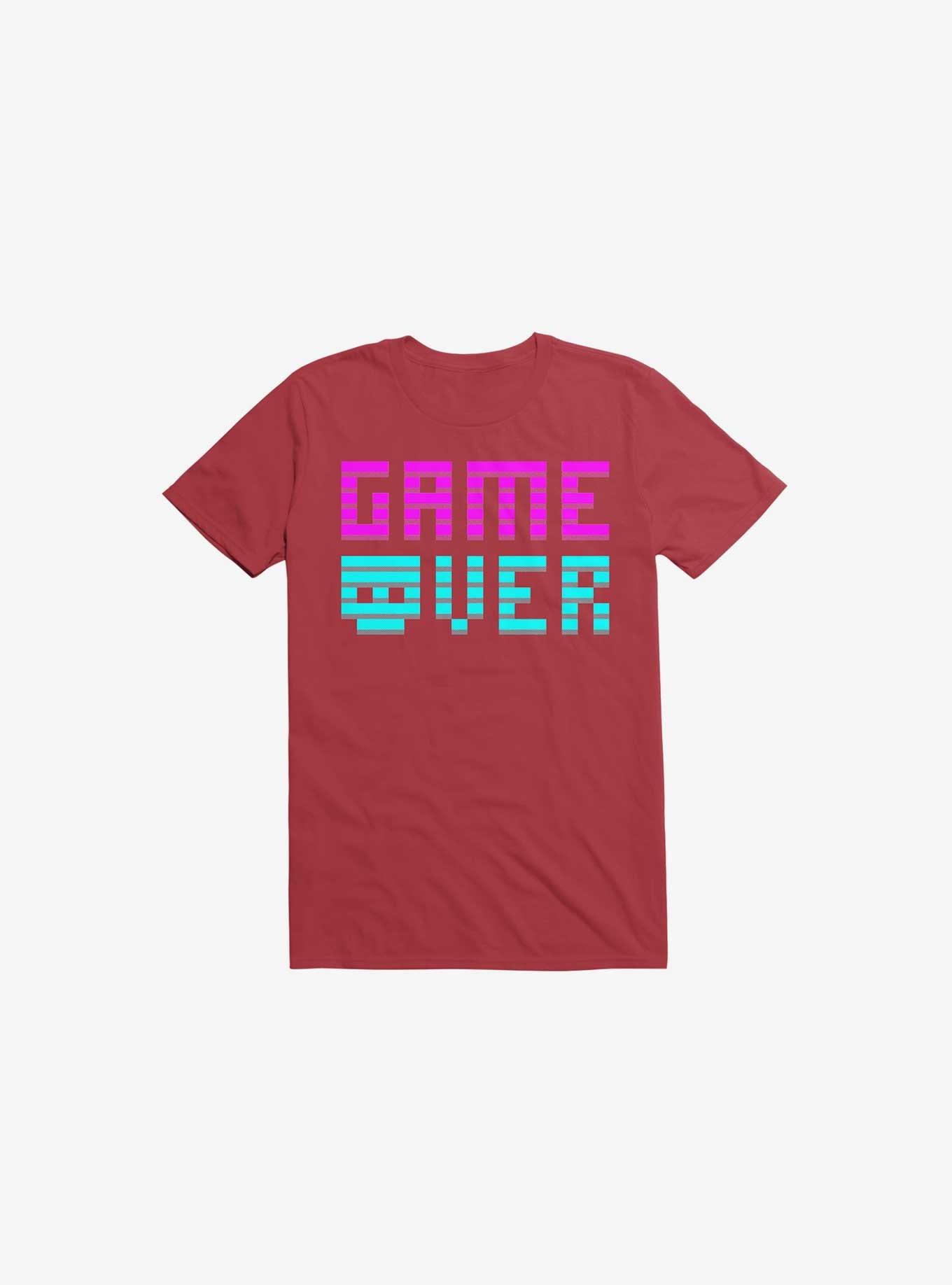 Game Over Skull Red T-Shirt