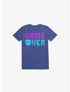 Game Over Skull Royal Blue T-Shirt, , hi-res