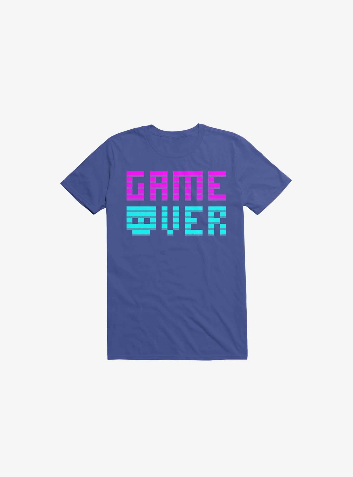 Game Over Skull Royal Blue T-Shirt, , hi-res