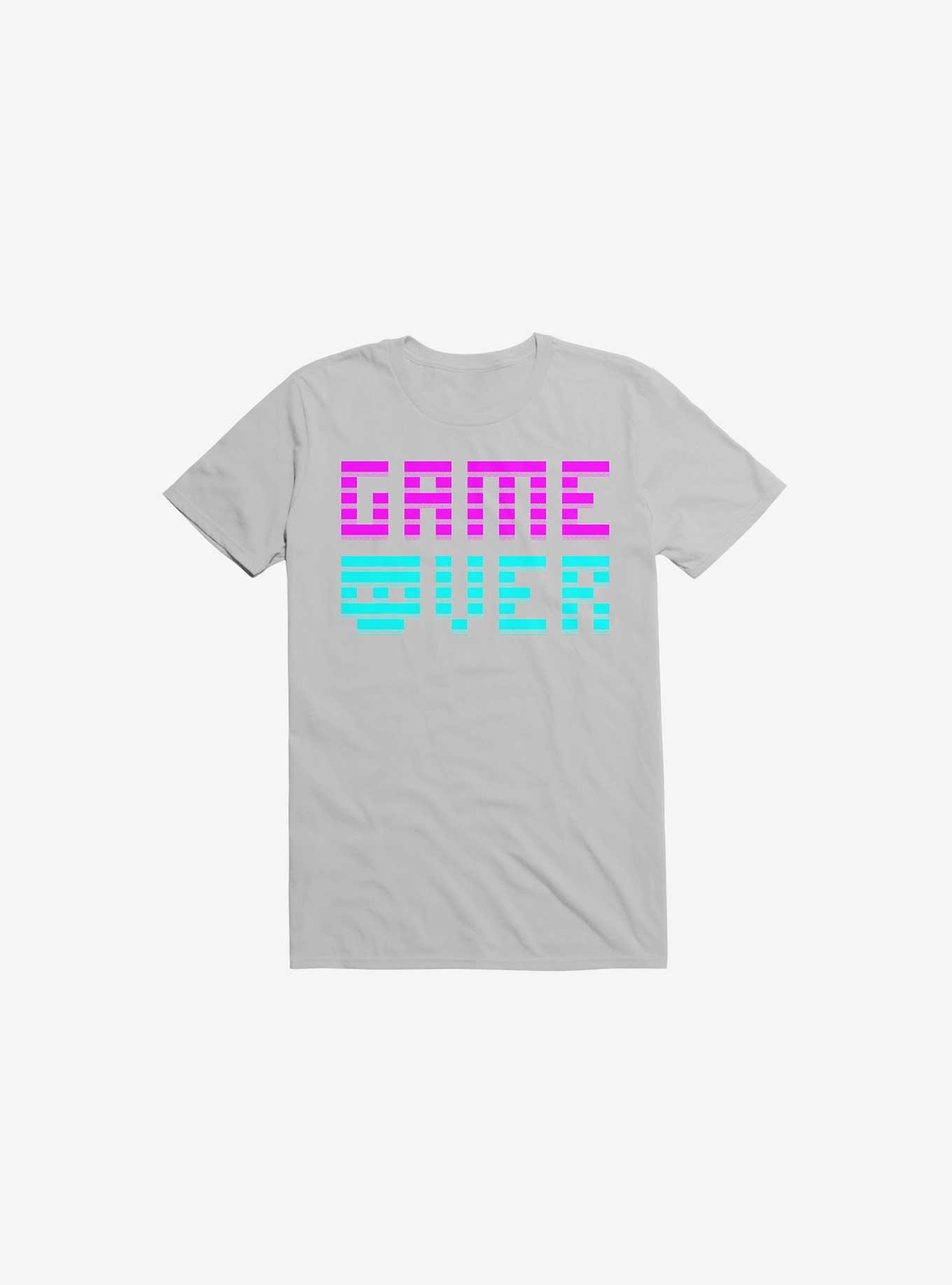 Game Over Skull Ice Grey T-Shirt, , hi-res