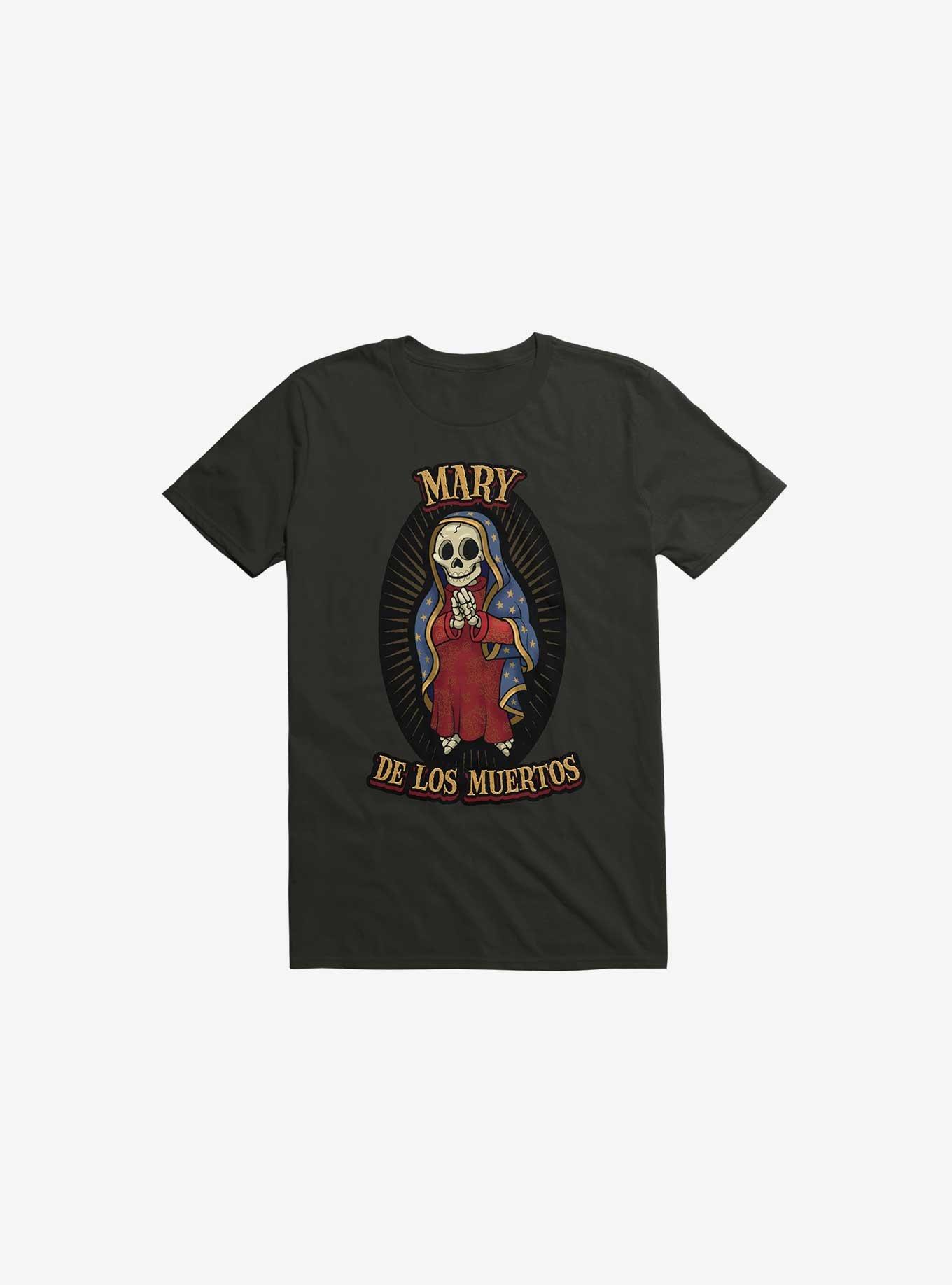 Mary De Los Muertos Black T-Shirt, BLACK, hi-res