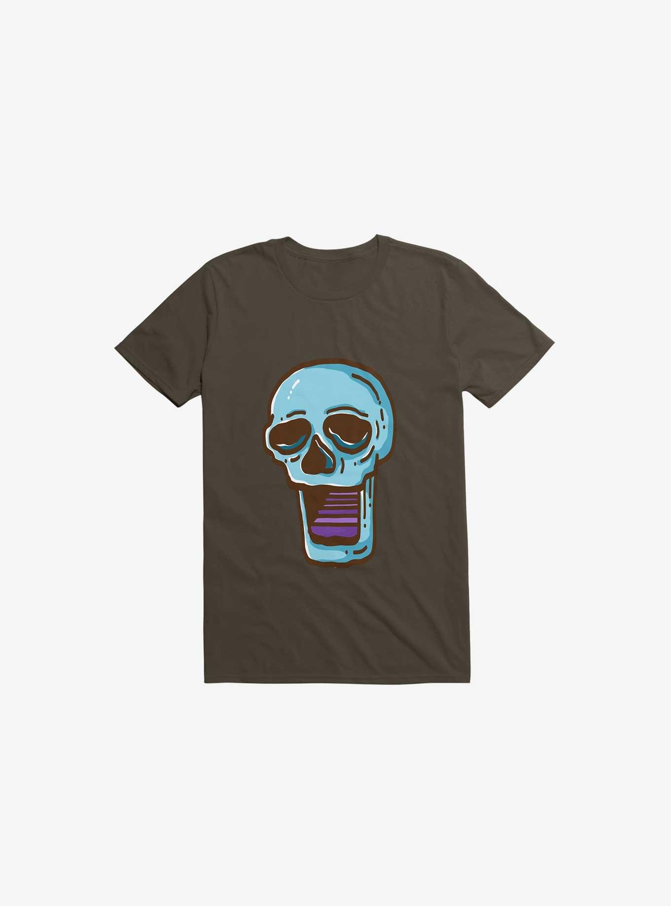 Modern Skull Brown T-Shirt, , hi-res