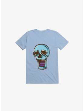 Modern Skull Light Blue T-Shirt, , hi-res