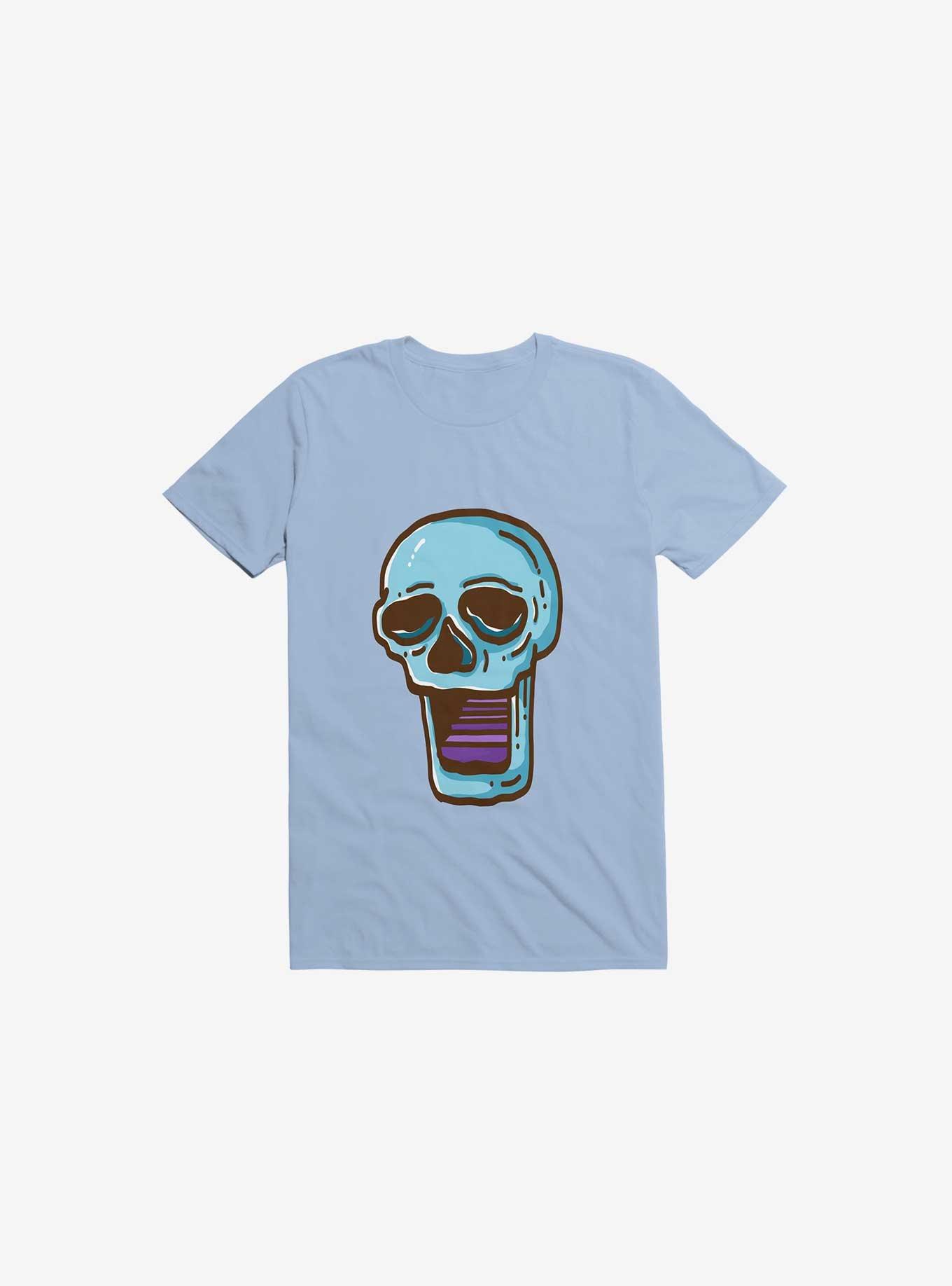 Modern Skull Light Blue T-Shirt, , hi-res