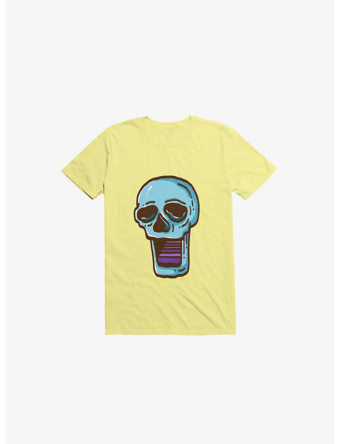 Modern Skull Corn Silk Yellow T-Shirt, CORN SILK, hi-res