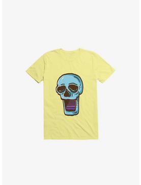 Modern Skull Corn Silk Yellow T-Shirt, , hi-res