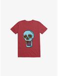 Modern Skull Red T-Shirt, RED, hi-res