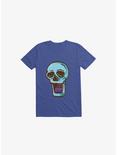 Modern Skull Royal Blue T-Shirt, ROYAL, hi-res