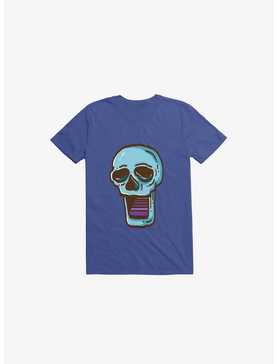Modern Skull Royal Blue T-Shirt, , hi-res