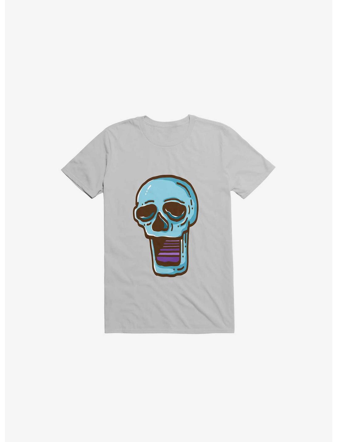 Modern Skull Ice Grey T-Shirt, ICE GREY, hi-res