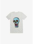 Modern Skull White T-Shirt, WHITE, hi-res