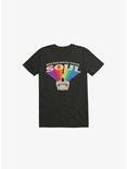 Seeing With Your Soul Rainbow Skull Black T-Shirt, BLACK, hi-res