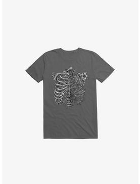 Skeleton Rib Tropical Asphalt Grey T-Shirt, , hi-res