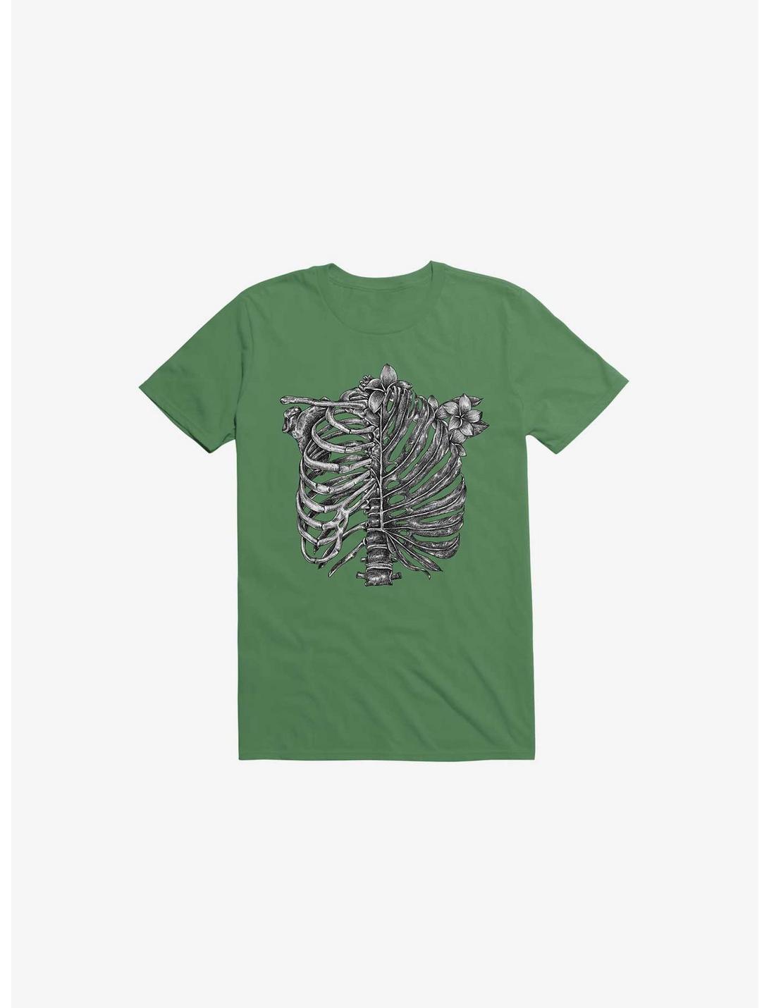 Skeleton Rib Tropical Kelly Green T-Shirt, KELLY GREEN, hi-res
