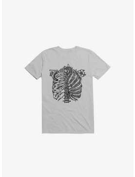 Skeleton Rib Tropical Ice Grey T-Shirt, , hi-res