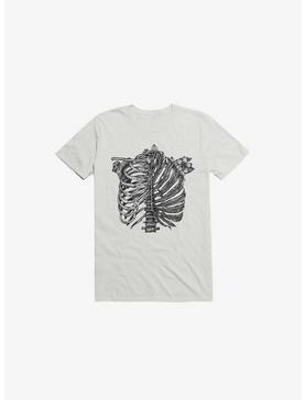 Skeleton Rib Tropical White T-Shirt, , hi-res
