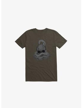 Snake & Skull Brown T-Shirt, , hi-res