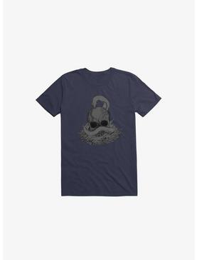 Snake & Skull Navy Blue T-Shirt, , hi-res