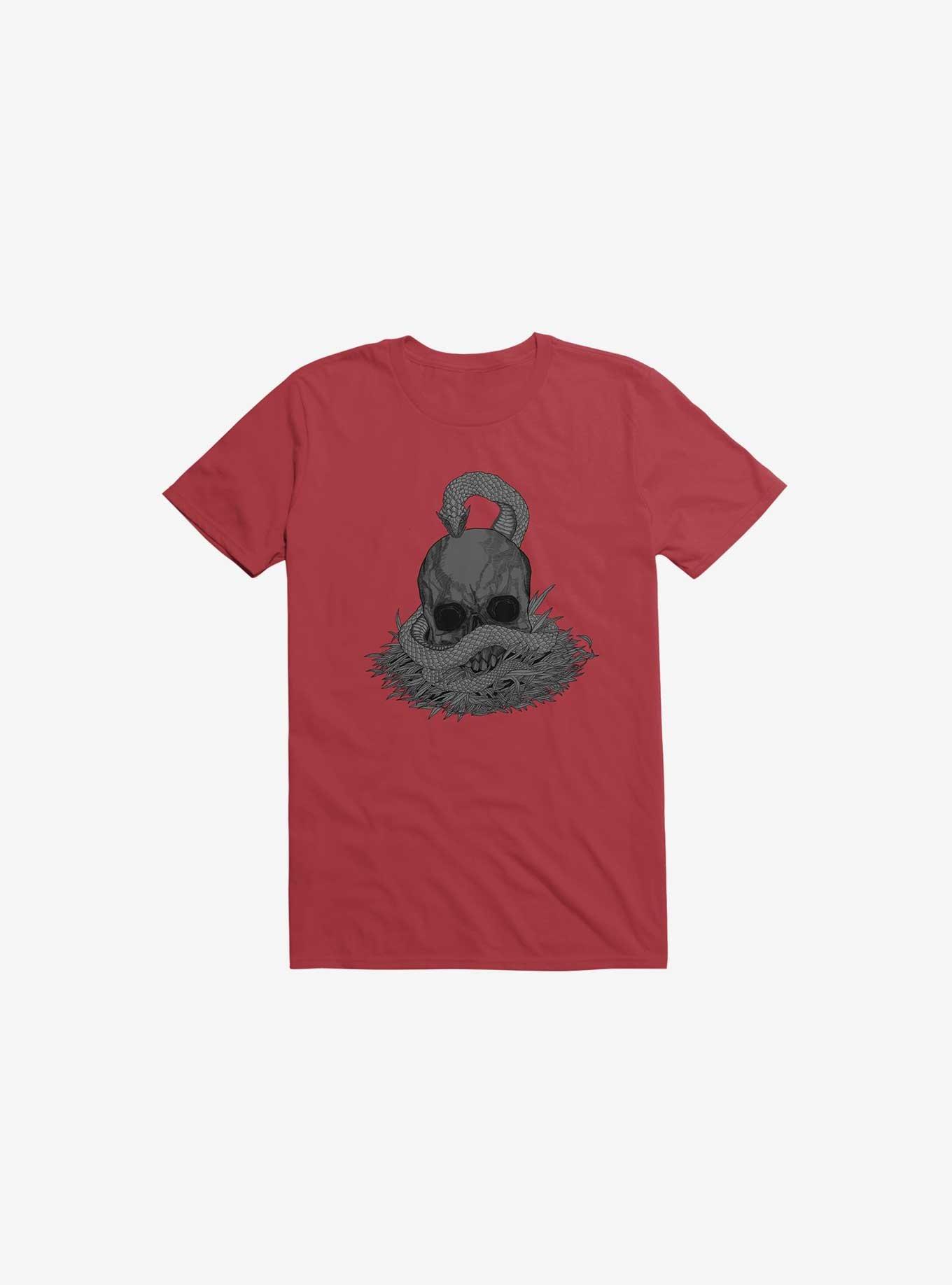 Snake & Skull Red T-Shirt, , hi-res