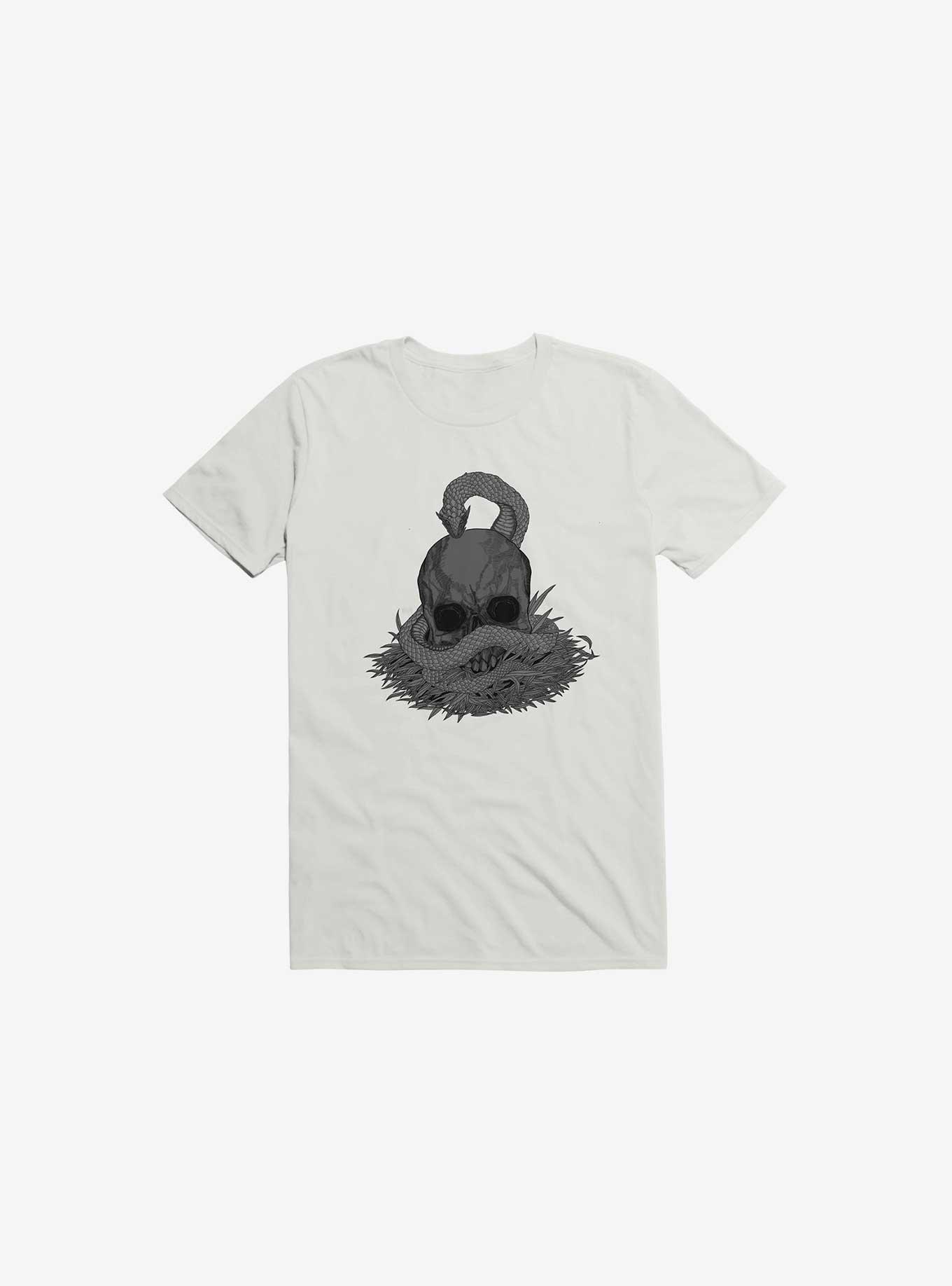 Snake & Skull White T-Shirt, , hi-res