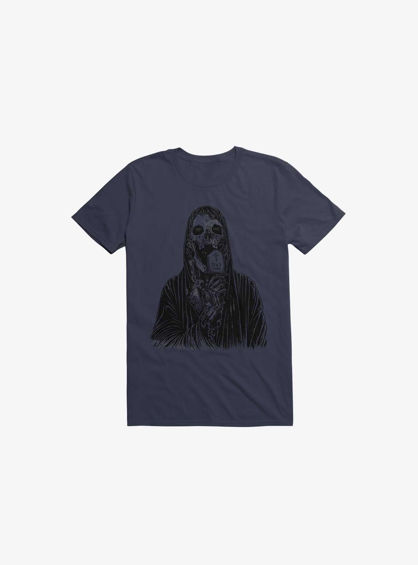 Stay Cool Navy Blue T-Shirt, NAVY, hi-res