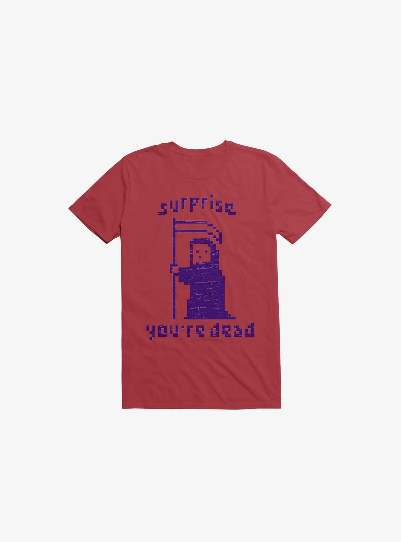 Surprise You're Dead Red T-Shirt, RED, hi-res