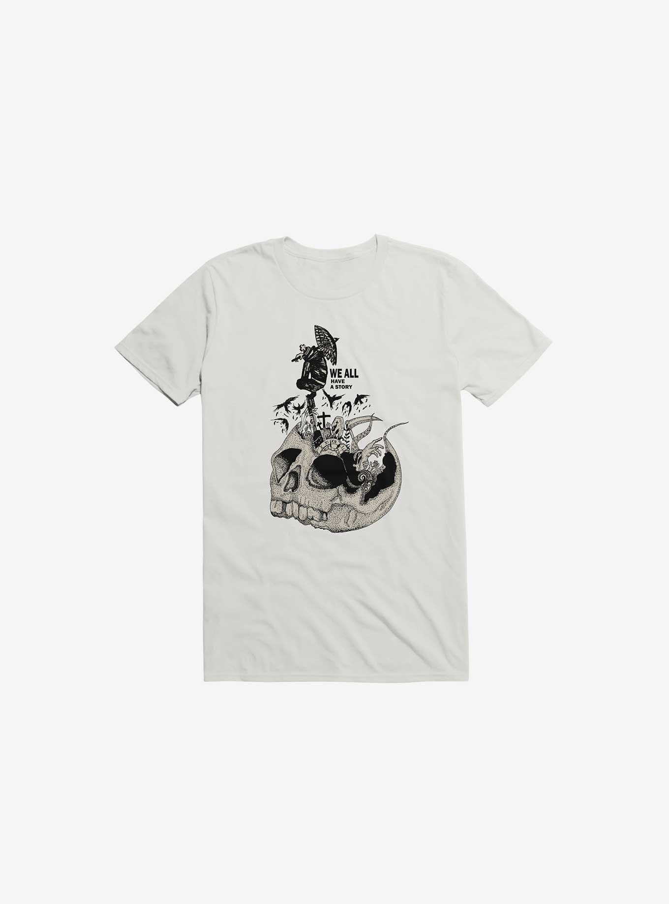 We All Have A Story White T-Shirt, WHITE, hi-res
