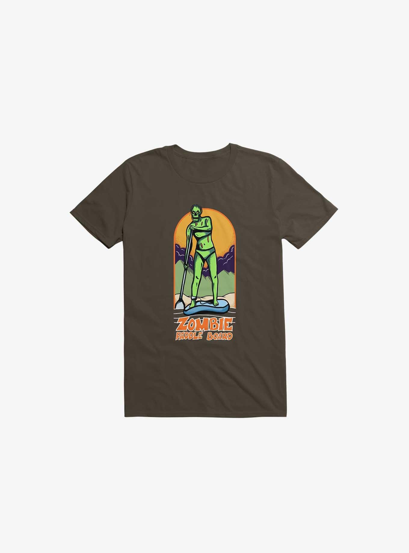 Zombie Paddle Board Brown T-Shirt, BROWN, hi-res