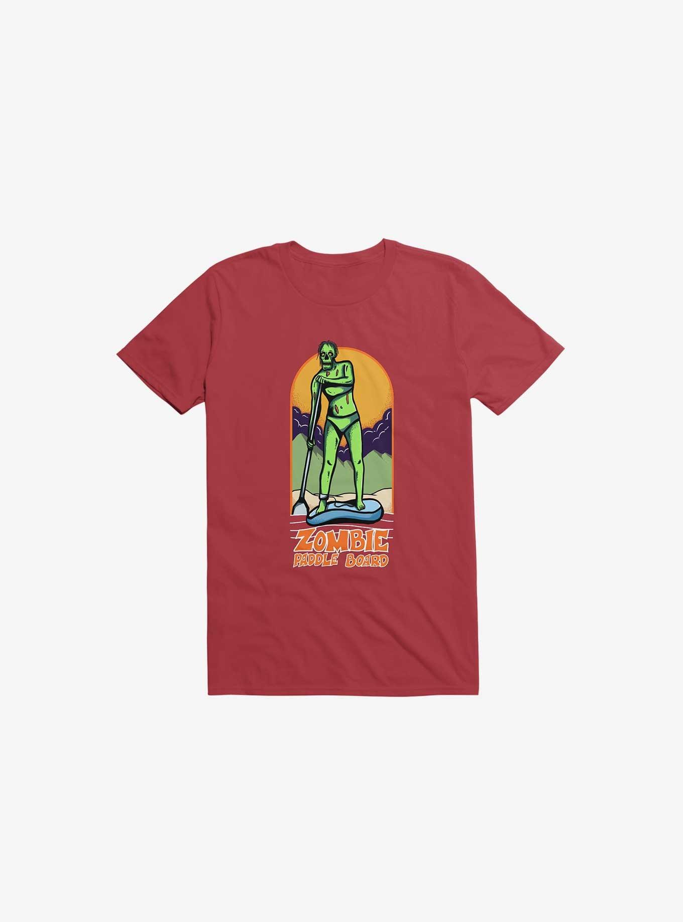 Zombie Paddle Board Red T-Shirt