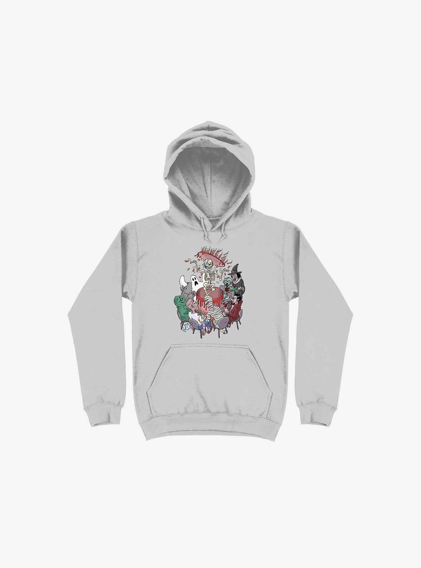 Celebration! Monsters Silver Hoodie, SILVER, hi-res