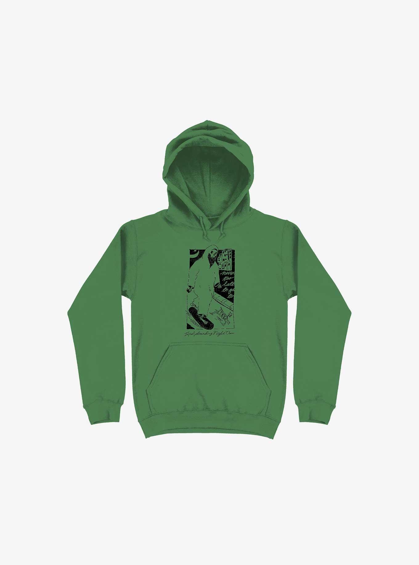 Nightclashh Skateboard Kelly Green Hoodie, , hi-res