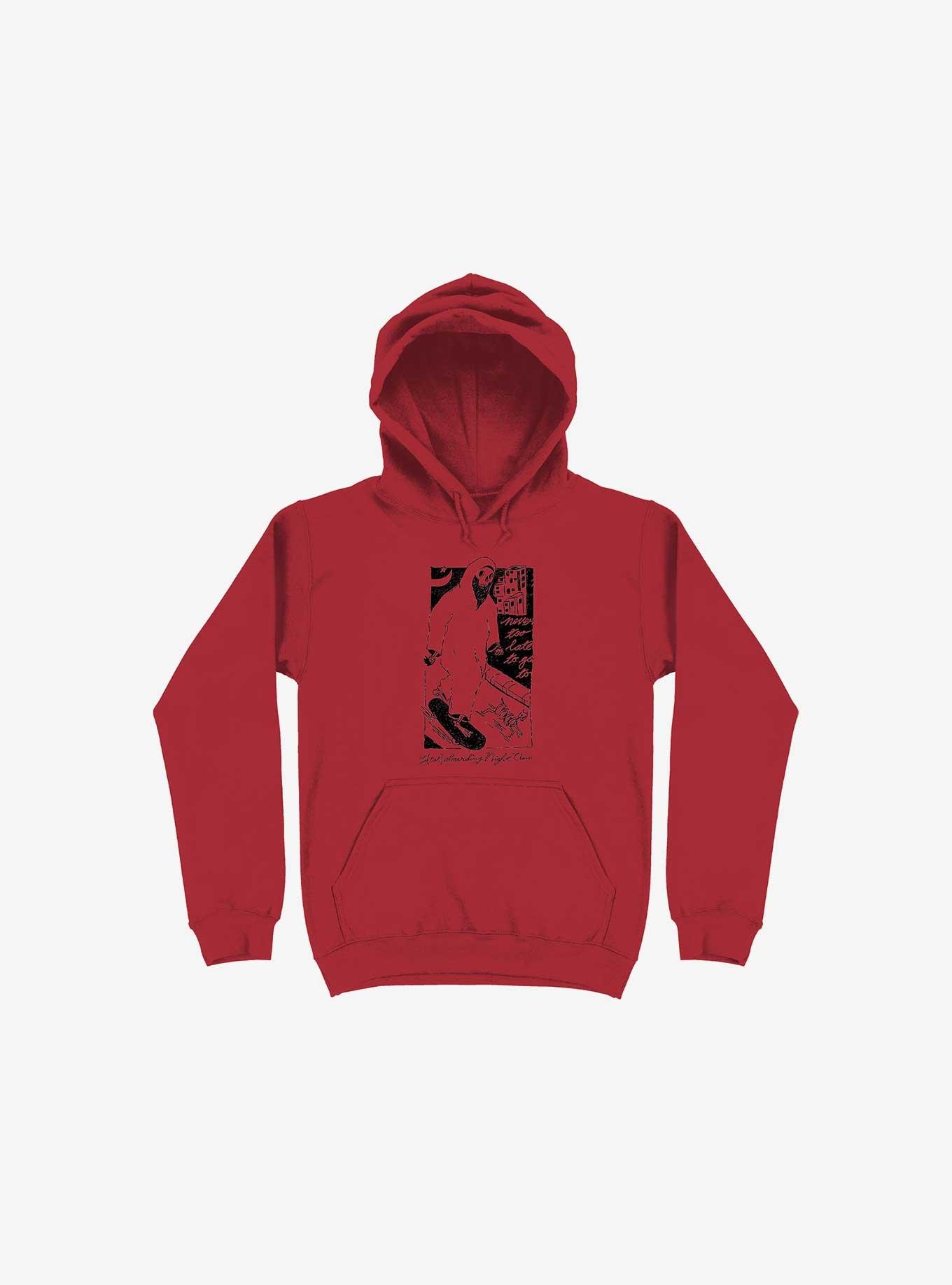 Nightclashh Skateboard Red Hoodie, , hi-res