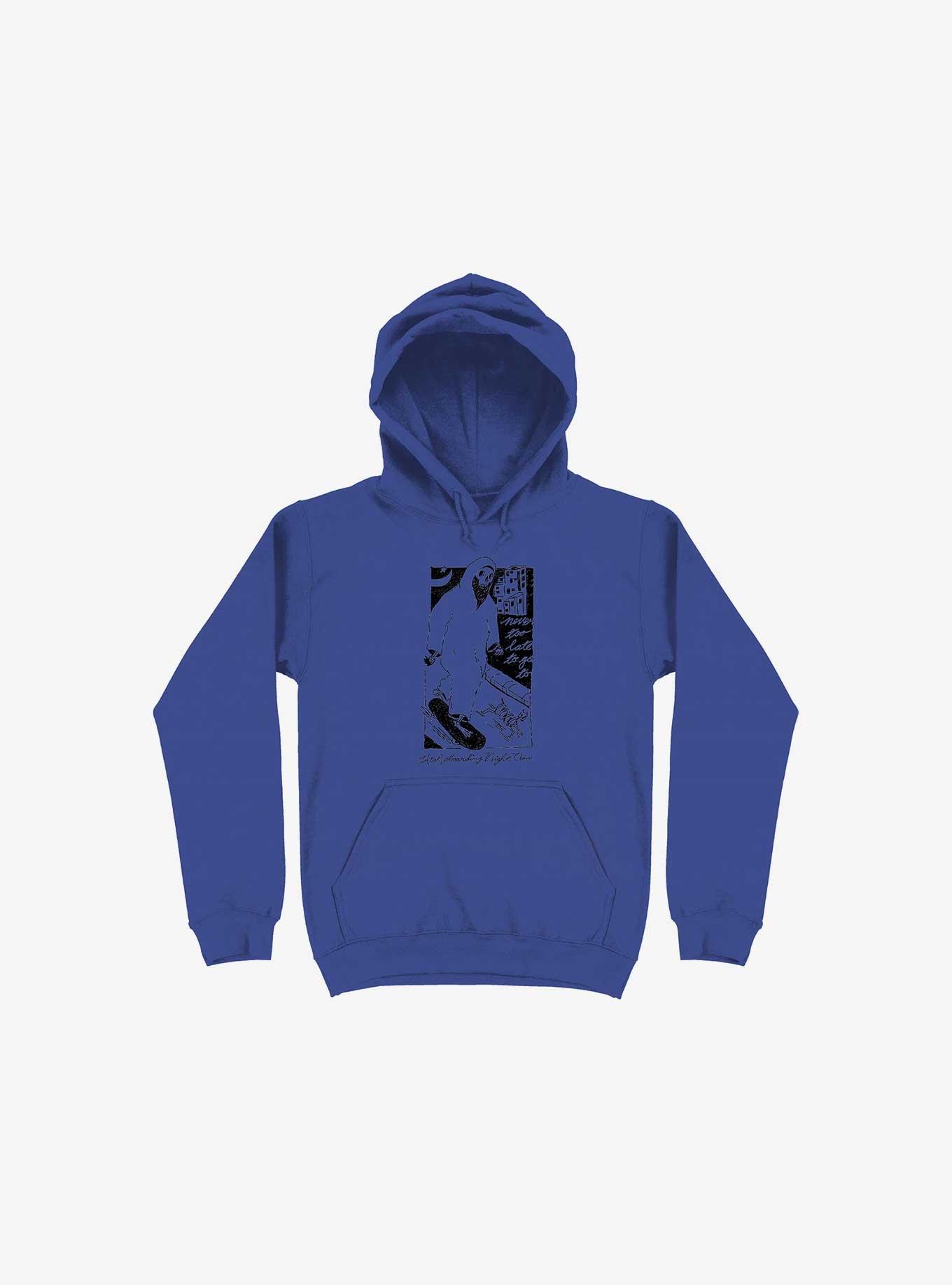 Nightclashh Skateboard Royal Blue Hoodie, ROYAL, hi-res