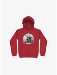 Race The Time Skull Red Hoodie, RED, hi-res