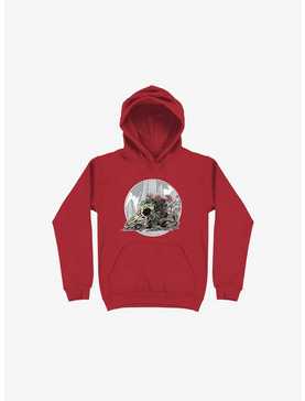 Race The Time Skull Red Hoodie, , hi-res