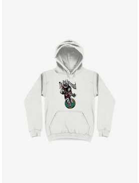 The Real Astronaut Skull White Hoodie, , hi-res