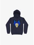 Wings Of Death Butterfly Skull Navy Blue Hoodie, NAVY, hi-res