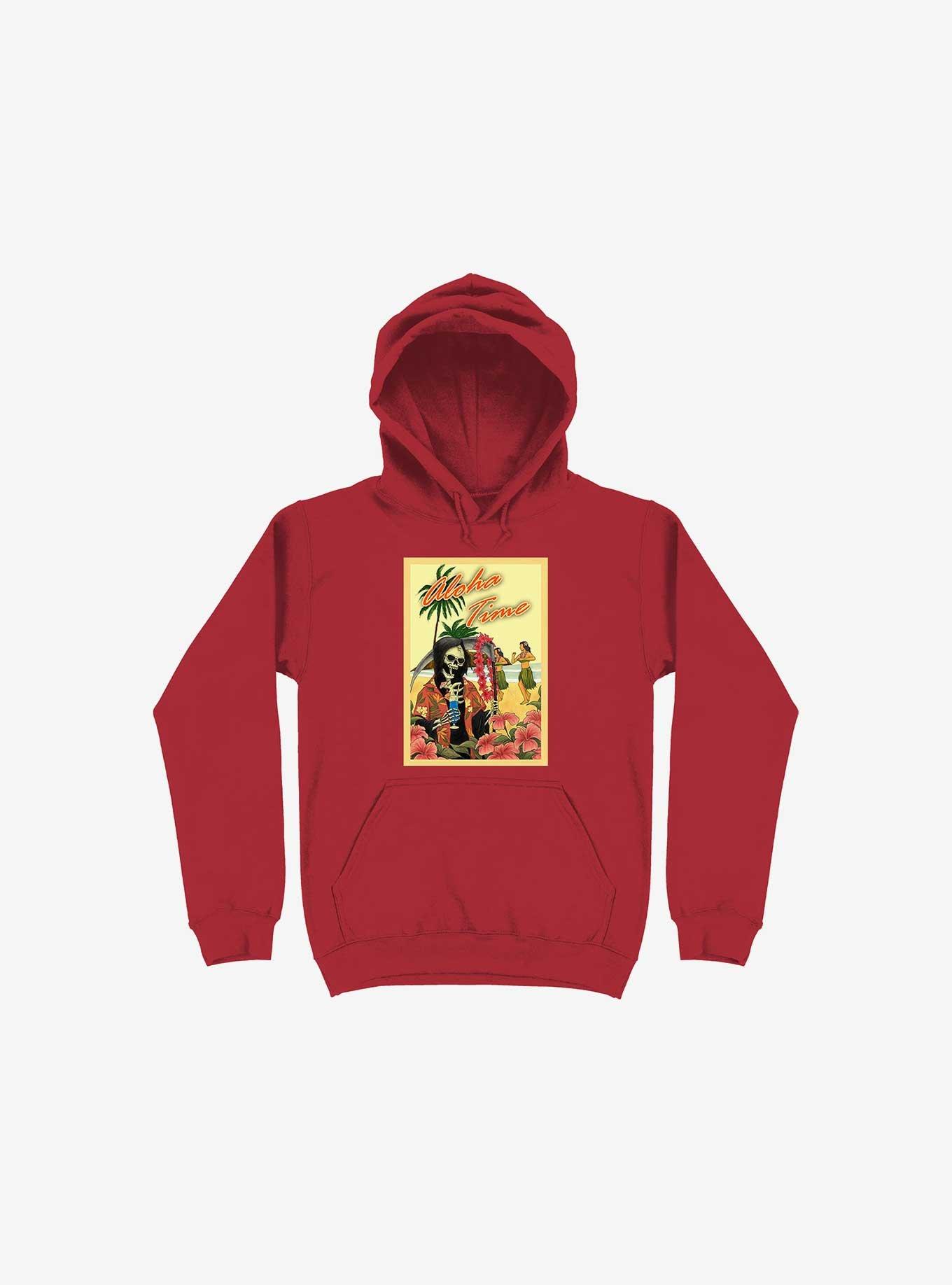 Aloha Time Skeleton Hoodie, , hi-res