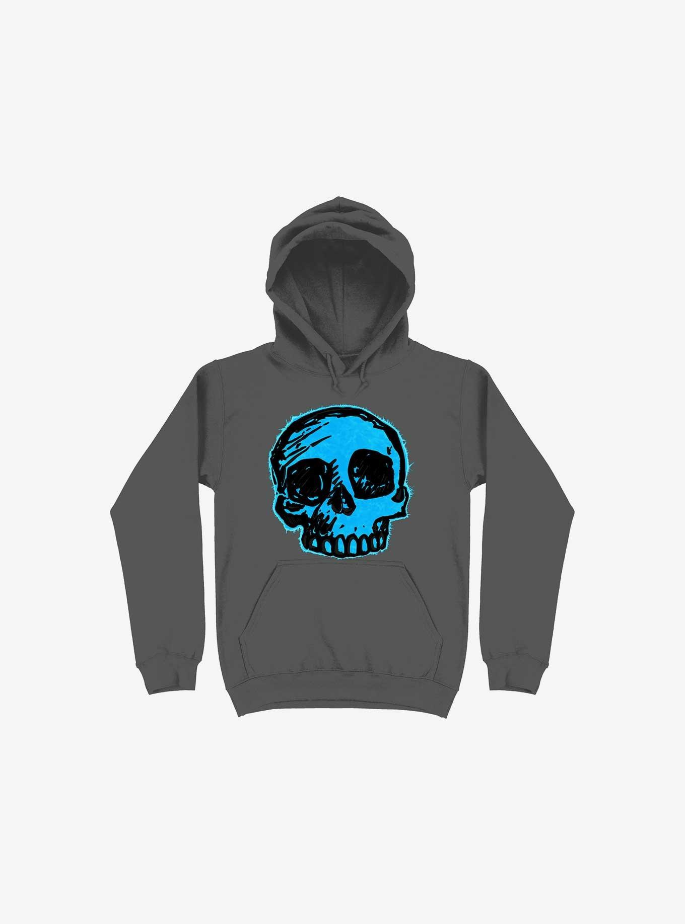 Blue Skull Asphalt Grey Hoodie