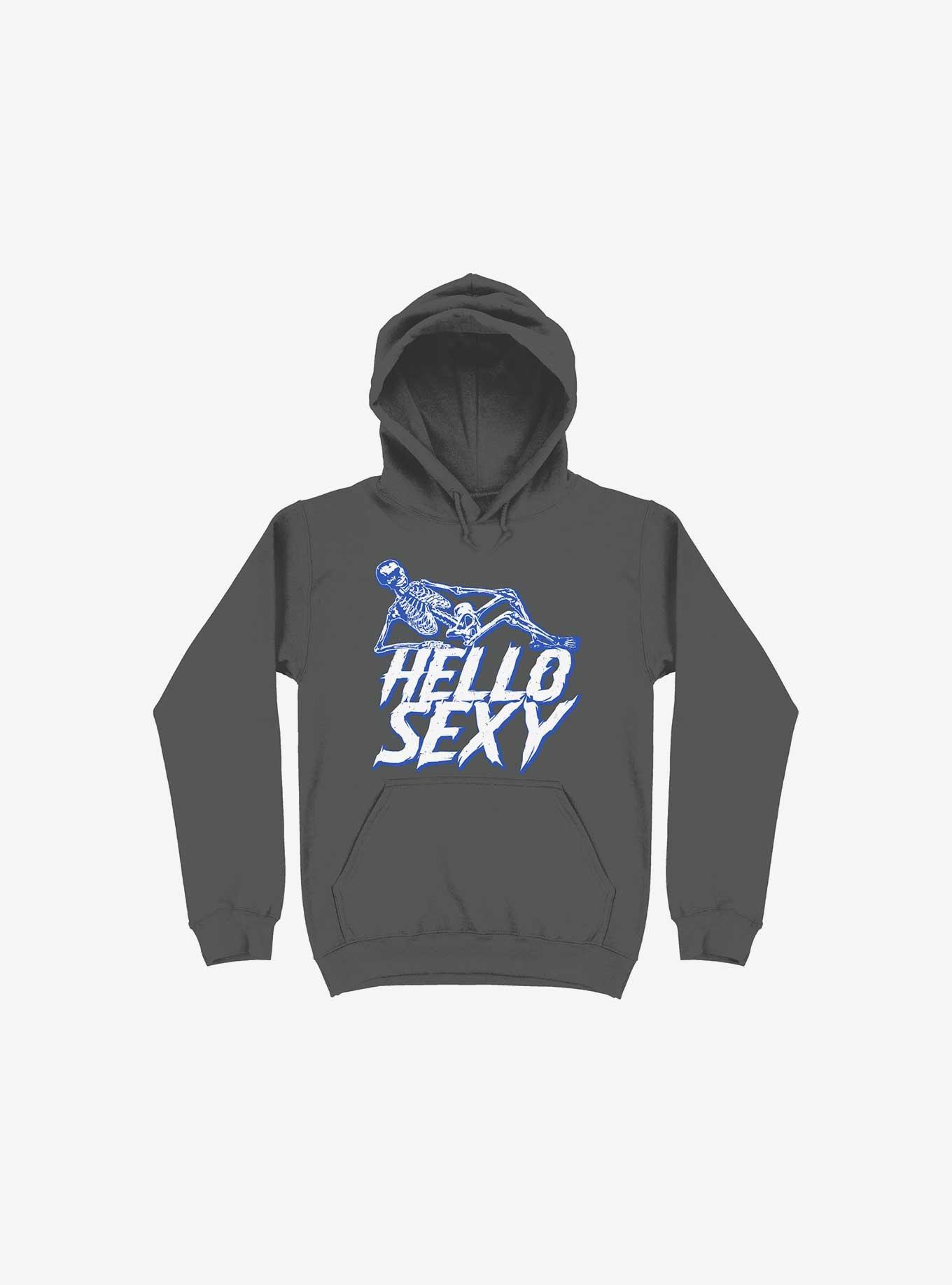 Hello Sexy Skeleton Asphalt Grey Hoodie, ASPHALT, hi-res